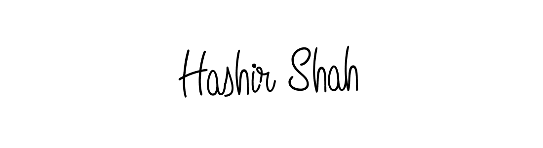 Use a signature maker to create a handwritten signature online. With this signature software, you can design (Angelique-Rose-font-FFP) your own signature for name Hashir Shah. Hashir Shah signature style 5 images and pictures png