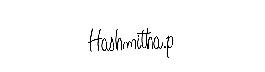 Use a signature maker to create a handwritten signature online. With this signature software, you can design (Angelique-Rose-font-FFP) your own signature for name Hashmitha.p. Hashmitha.p signature style 5 images and pictures png