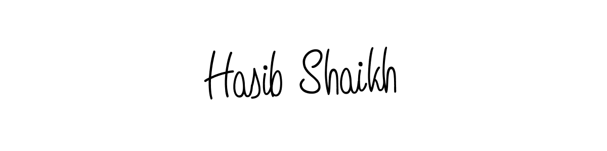 Design your own signature with our free online signature maker. With this signature software, you can create a handwritten (Angelique-Rose-font-FFP) signature for name Hasib Shaikh. Hasib Shaikh signature style 5 images and pictures png