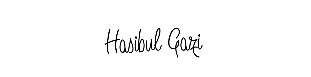 How to make Hasibul Gazi name signature. Use Angelique-Rose-font-FFP style for creating short signs online. This is the latest handwritten sign. Hasibul Gazi signature style 5 images and pictures png