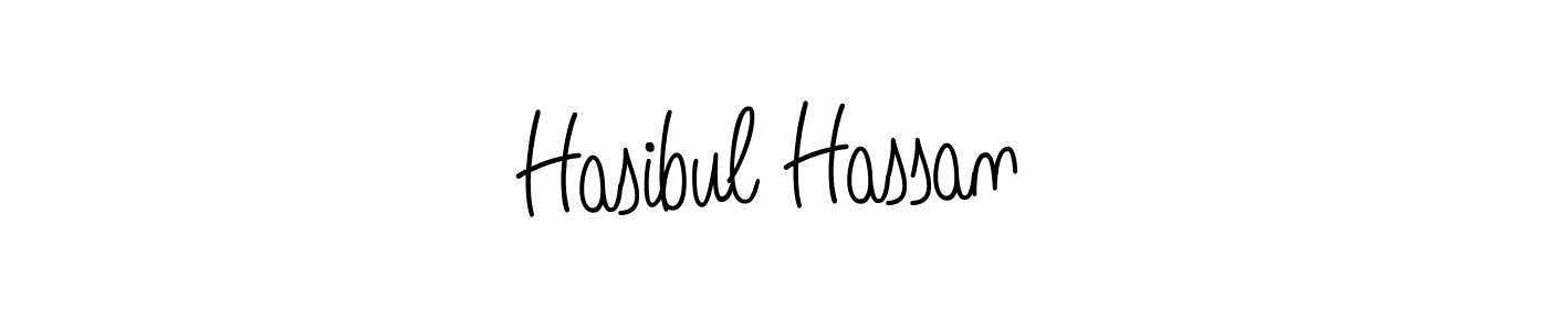 Make a beautiful signature design for name Hasibul Hassan. With this signature (Angelique-Rose-font-FFP) style, you can create a handwritten signature for free. Hasibul Hassan signature style 5 images and pictures png