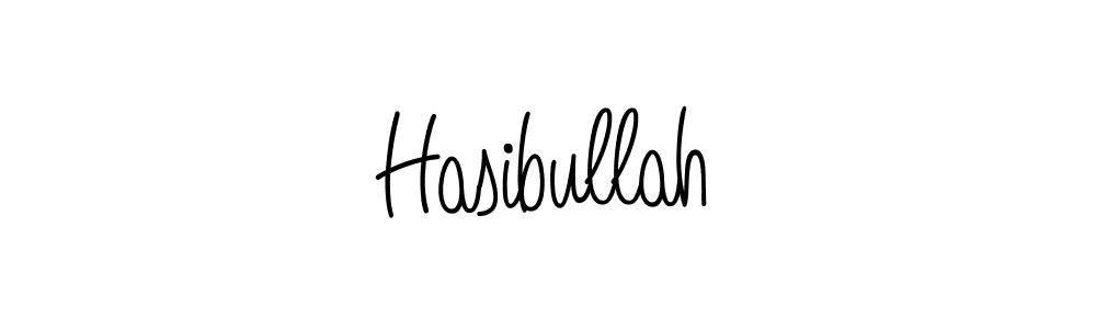 Use a signature maker to create a handwritten signature online. With this signature software, you can design (Angelique-Rose-font-FFP) your own signature for name Hasibullah. Hasibullah signature style 5 images and pictures png