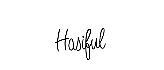 Hasiful stylish signature style. Best Handwritten Sign (Angelique-Rose-font-FFP) for my name. Handwritten Signature Collection Ideas for my name Hasiful. Hasiful signature style 5 images and pictures png