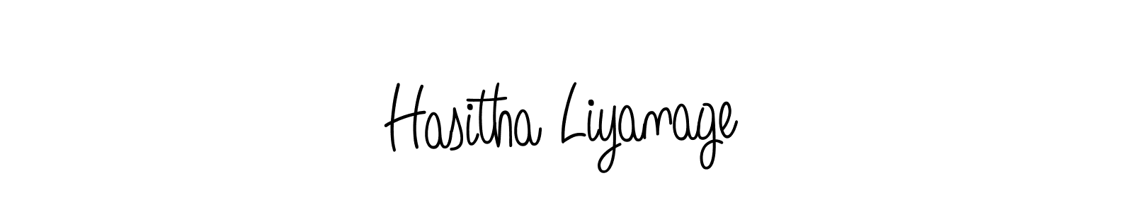 Also we have Hasitha Liyanage name is the best signature style. Create professional handwritten signature collection using Angelique-Rose-font-FFP autograph style. Hasitha Liyanage signature style 5 images and pictures png