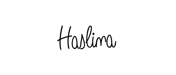 Also we have Haslina name is the best signature style. Create professional handwritten signature collection using Angelique-Rose-font-FFP autograph style. Haslina signature style 5 images and pictures png
