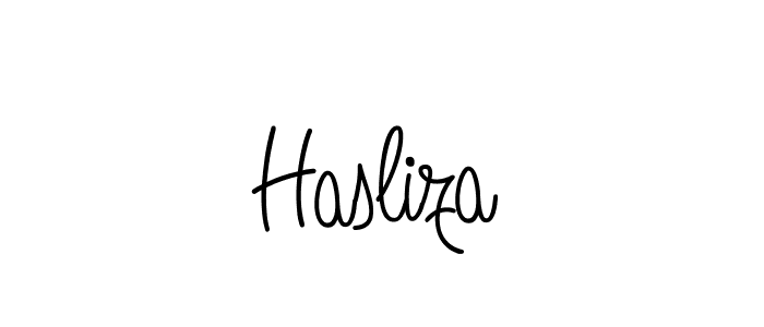 Design your own signature with our free online signature maker. With this signature software, you can create a handwritten (Angelique-Rose-font-FFP) signature for name Hasliza. Hasliza signature style 5 images and pictures png