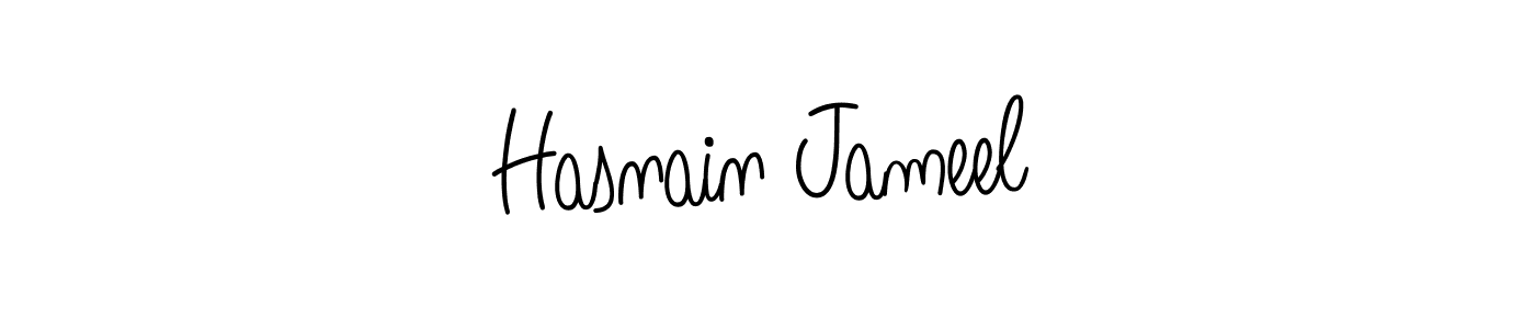 How to make Hasnain Jameel signature? Angelique-Rose-font-FFP is a professional autograph style. Create handwritten signature for Hasnain Jameel name. Hasnain Jameel signature style 5 images and pictures png