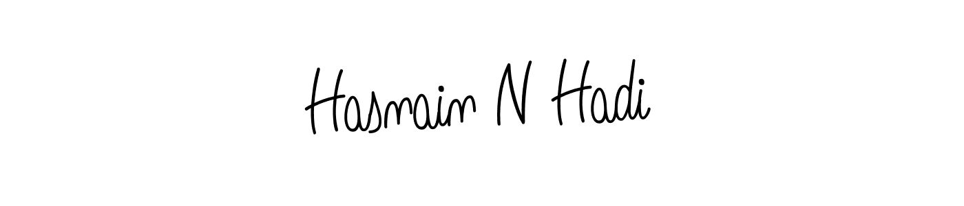 Hasnain N Hadi stylish signature style. Best Handwritten Sign (Angelique-Rose-font-FFP) for my name. Handwritten Signature Collection Ideas for my name Hasnain N Hadi. Hasnain N Hadi signature style 5 images and pictures png