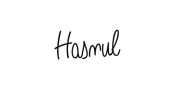 Design your own signature with our free online signature maker. With this signature software, you can create a handwritten (Angelique-Rose-font-FFP) signature for name Hasnul. Hasnul signature style 5 images and pictures png