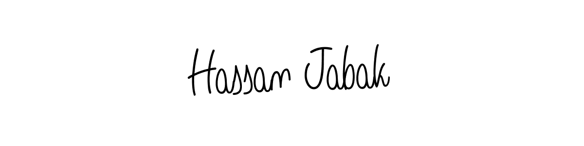 You should practise on your own different ways (Angelique-Rose-font-FFP) to write your name (Hassan Jabak) in signature. don't let someone else do it for you. Hassan Jabak signature style 5 images and pictures png