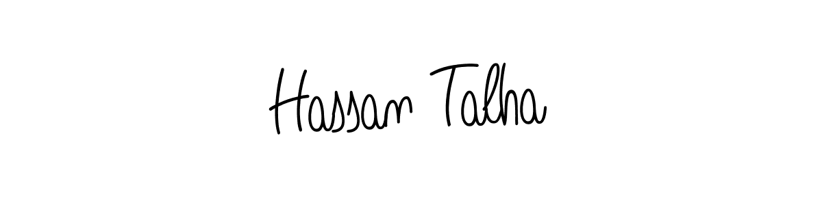 You should practise on your own different ways (Angelique-Rose-font-FFP) to write your name (Hassan Talha) in signature. don't let someone else do it for you. Hassan Talha signature style 5 images and pictures png