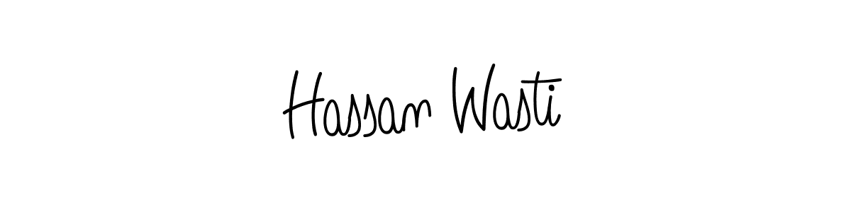 Use a signature maker to create a handwritten signature online. With this signature software, you can design (Angelique-Rose-font-FFP) your own signature for name Hassan Wasti. Hassan Wasti signature style 5 images and pictures png