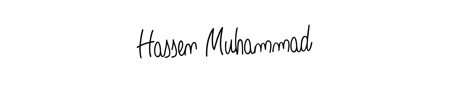 Once you've used our free online signature maker to create your best signature Angelique-Rose-font-FFP style, it's time to enjoy all of the benefits that Hassen Muhammad name signing documents. Hassen Muhammad signature style 5 images and pictures png