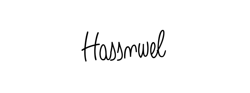 How to make Hassnwel name signature. Use Angelique-Rose-font-FFP style for creating short signs online. This is the latest handwritten sign. Hassnwel signature style 5 images and pictures png