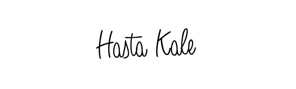 Make a beautiful signature design for name Hasta Kale. With this signature (Angelique-Rose-font-FFP) style, you can create a handwritten signature for free. Hasta Kale signature style 5 images and pictures png