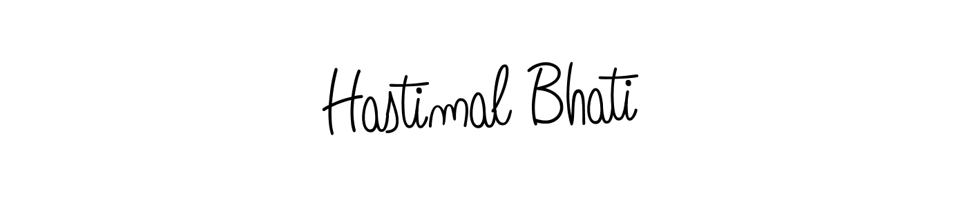 Design your own signature with our free online signature maker. With this signature software, you can create a handwritten (Angelique-Rose-font-FFP) signature for name Hastimal Bhati. Hastimal Bhati signature style 5 images and pictures png