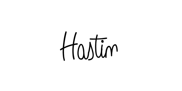 Make a beautiful signature design for name Hastin. With this signature (Angelique-Rose-font-FFP) style, you can create a handwritten signature for free. Hastin signature style 5 images and pictures png