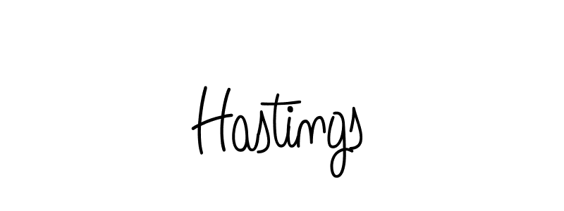 Design your own signature with our free online signature maker. With this signature software, you can create a handwritten (Angelique-Rose-font-FFP) signature for name Hastings. Hastings signature style 5 images and pictures png