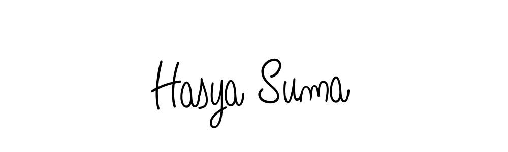 Hasya Suma stylish signature style. Best Handwritten Sign (Angelique-Rose-font-FFP) for my name. Handwritten Signature Collection Ideas for my name Hasya Suma. Hasya Suma signature style 5 images and pictures png