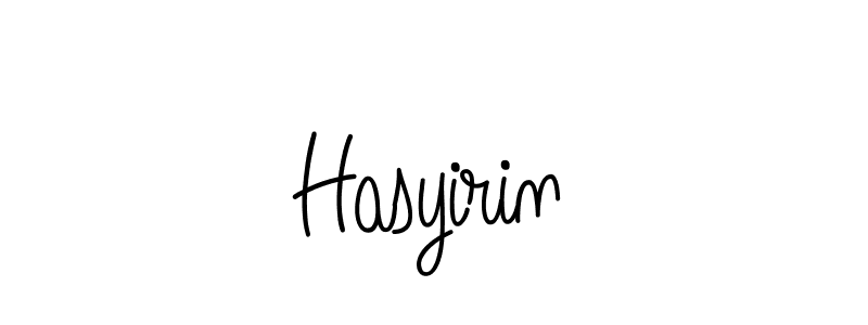 Create a beautiful signature design for name Hasyirin. With this signature (Angelique-Rose-font-FFP) fonts, you can make a handwritten signature for free. Hasyirin signature style 5 images and pictures png