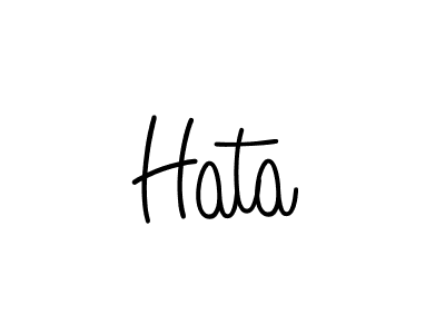 Make a beautiful signature design for name Hata. With this signature (Angelique-Rose-font-FFP) style, you can create a handwritten signature for free. Hata signature style 5 images and pictures png