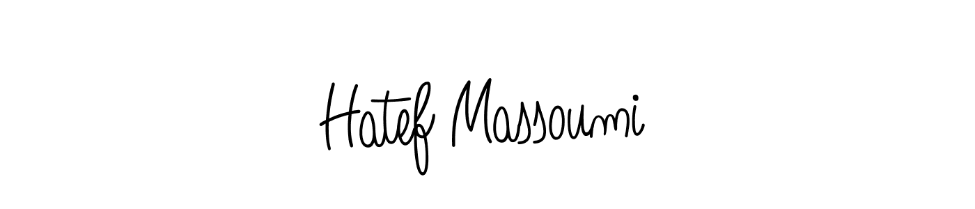 Make a beautiful signature design for name Hatef Massoumi. With this signature (Angelique-Rose-font-FFP) style, you can create a handwritten signature for free. Hatef Massoumi signature style 5 images and pictures png