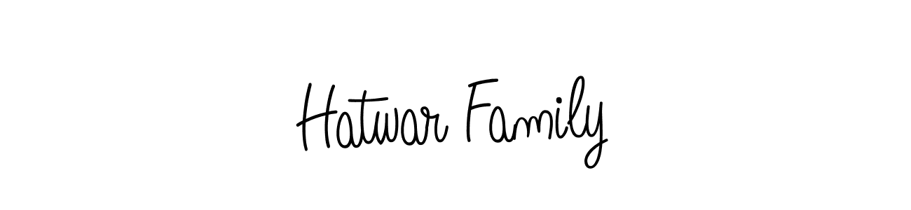 Hatwar Family stylish signature style. Best Handwritten Sign (Angelique-Rose-font-FFP) for my name. Handwritten Signature Collection Ideas for my name Hatwar Family. Hatwar Family signature style 5 images and pictures png