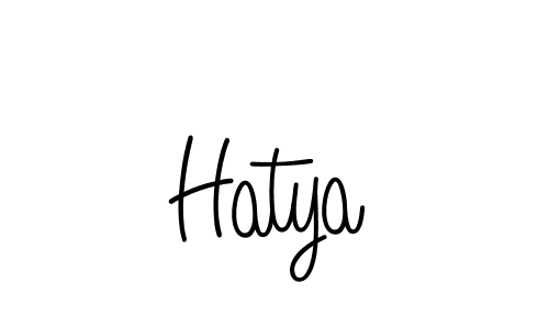 Create a beautiful signature design for name Hatya. With this signature (Angelique-Rose-font-FFP) fonts, you can make a handwritten signature for free. Hatya signature style 5 images and pictures png