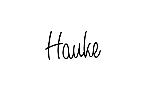 Make a beautiful signature design for name Hauke. With this signature (Angelique-Rose-font-FFP) style, you can create a handwritten signature for free. Hauke signature style 5 images and pictures png