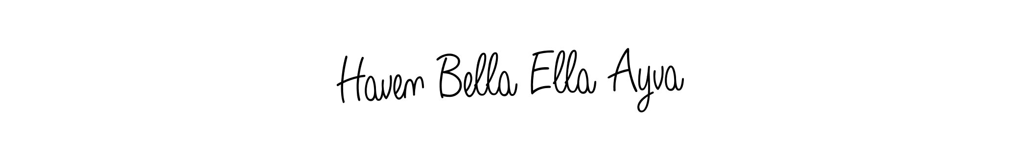 It looks lik you need a new signature style for name Haven Bella Ella Ayva. Design unique handwritten (Angelique-Rose-font-FFP) signature with our free signature maker in just a few clicks. Haven Bella Ella Ayva signature style 5 images and pictures png