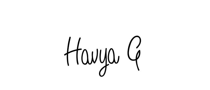 You can use this online signature creator to create a handwritten signature for the name Havya G. This is the best online autograph maker. Havya G signature style 5 images and pictures png