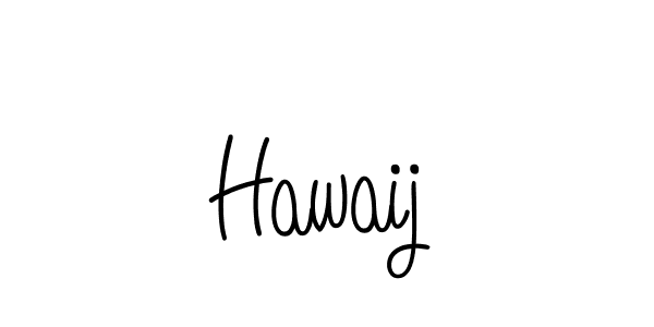 Use a signature maker to create a handwritten signature online. With this signature software, you can design (Angelique-Rose-font-FFP) your own signature for name Hawaij. Hawaij signature style 5 images and pictures png