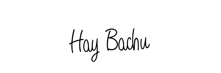 Use a signature maker to create a handwritten signature online. With this signature software, you can design (Angelique-Rose-font-FFP) your own signature for name Hay Bachu. Hay Bachu signature style 5 images and pictures png
