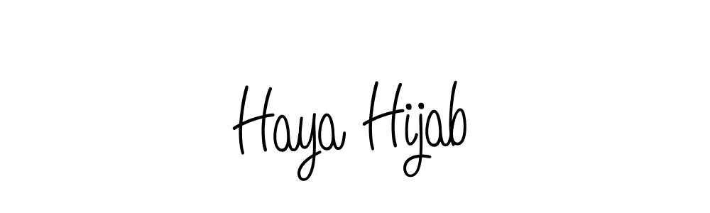 if you are searching for the best signature style for your name Haya Hijab. so please give up your signature search. here we have designed multiple signature styles  using Angelique-Rose-font-FFP. Haya Hijab signature style 5 images and pictures png