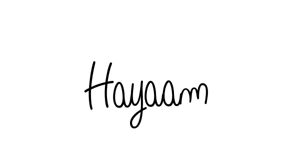 if you are searching for the best signature style for your name Hayaam. so please give up your signature search. here we have designed multiple signature styles  using Angelique-Rose-font-FFP. Hayaam signature style 5 images and pictures png