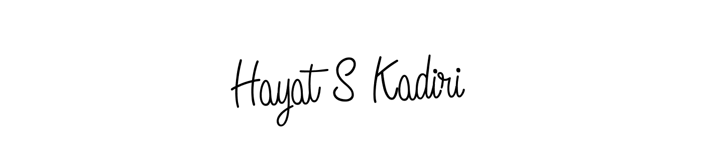 How to make Hayat S Kadiri name signature. Use Angelique-Rose-font-FFP style for creating short signs online. This is the latest handwritten sign. Hayat S Kadiri signature style 5 images and pictures png