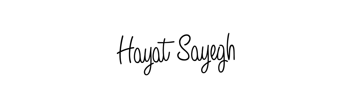 Check out images of Autograph of Hayat Sayegh name. Actor Hayat Sayegh Signature Style. Angelique-Rose-font-FFP is a professional sign style online. Hayat Sayegh signature style 5 images and pictures png