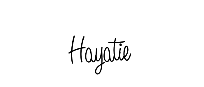 The best way (Angelique-Rose-font-FFP) to make a short signature is to pick only two or three words in your name. The name Hayatie include a total of six letters. For converting this name. Hayatie signature style 5 images and pictures png