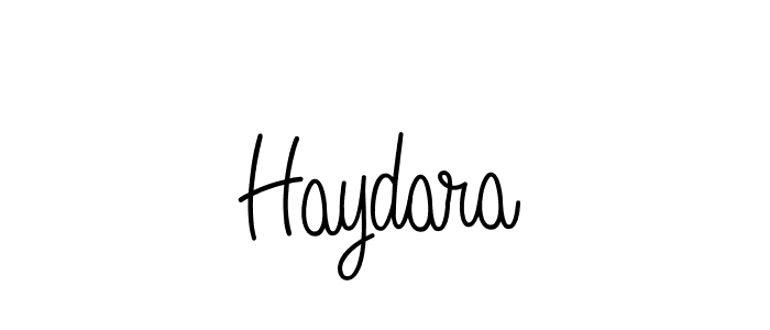 Use a signature maker to create a handwritten signature online. With this signature software, you can design (Angelique-Rose-font-FFP) your own signature for name Haydara. Haydara signature style 5 images and pictures png