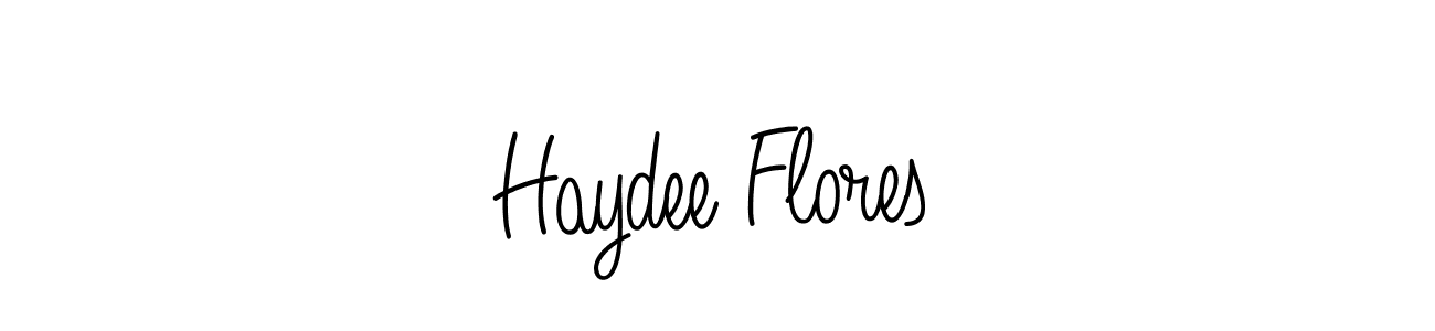 Haydee Flores stylish signature style. Best Handwritten Sign (Angelique-Rose-font-FFP) for my name. Handwritten Signature Collection Ideas for my name Haydee Flores. Haydee Flores signature style 5 images and pictures png