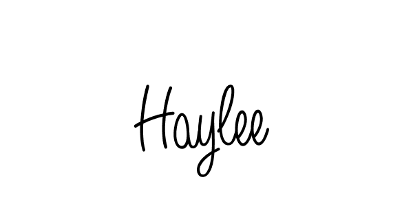 You should practise on your own different ways (Angelique-Rose-font-FFP) to write your name (Haylee) in signature. don't let someone else do it for you. Haylee signature style 5 images and pictures png