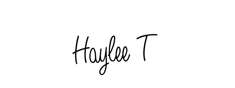 Also we have Haylee T name is the best signature style. Create professional handwritten signature collection using Angelique-Rose-font-FFP autograph style. Haylee T signature style 5 images and pictures png