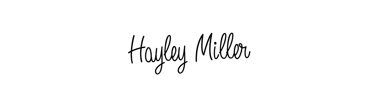 Use a signature maker to create a handwritten signature online. With this signature software, you can design (Angelique-Rose-font-FFP) your own signature for name Hayley Miller. Hayley Miller signature style 5 images and pictures png