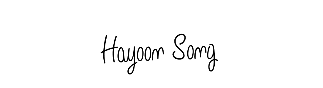 Create a beautiful signature design for name Hayoon Song. With this signature (Angelique-Rose-font-FFP) fonts, you can make a handwritten signature for free. Hayoon Song signature style 5 images and pictures png