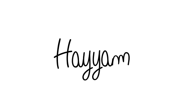 Hayyam stylish signature style. Best Handwritten Sign (Angelique-Rose-font-FFP) for my name. Handwritten Signature Collection Ideas for my name Hayyam. Hayyam signature style 5 images and pictures png