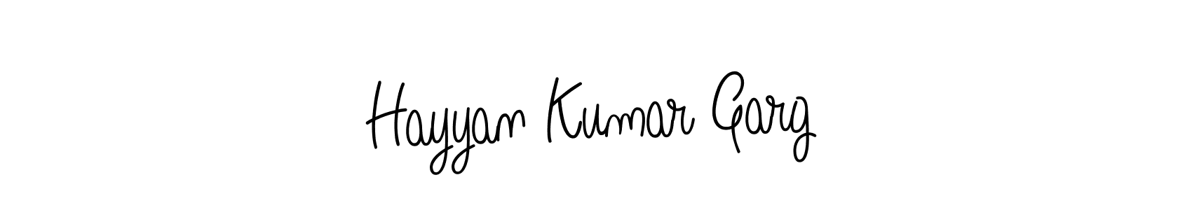 Design your own signature with our free online signature maker. With this signature software, you can create a handwritten (Angelique-Rose-font-FFP) signature for name Hayyan Kumar Garg. Hayyan Kumar Garg signature style 5 images and pictures png