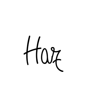 Use a signature maker to create a handwritten signature online. With this signature software, you can design (Angelique-Rose-font-FFP) your own signature for name Haz. Haz signature style 5 images and pictures png