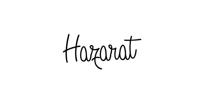 Design your own signature with our free online signature maker. With this signature software, you can create a handwritten (Angelique-Rose-font-FFP) signature for name Hazarat. Hazarat signature style 5 images and pictures png