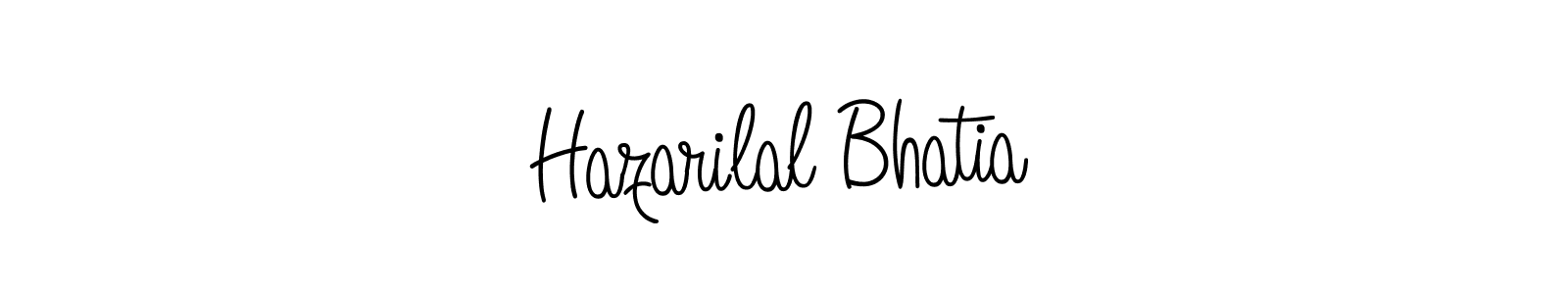 Use a signature maker to create a handwritten signature online. With this signature software, you can design (Angelique-Rose-font-FFP) your own signature for name Hazarilal Bhatia. Hazarilal Bhatia signature style 5 images and pictures png