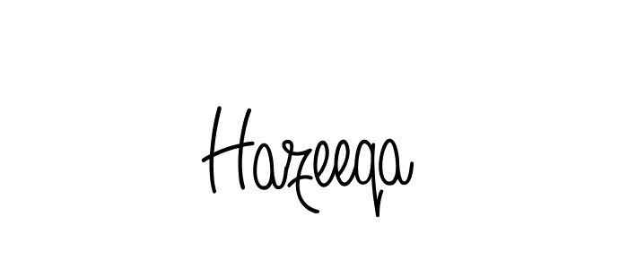 The best way (Angelique-Rose-font-FFP) to make a short signature is to pick only two or three words in your name. The name Hazeeqa include a total of six letters. For converting this name. Hazeeqa signature style 5 images and pictures png